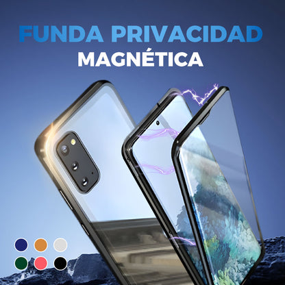 🔥58% DE DESCUENTO TERMINA PRONTO🔥Funda de teléfono de vidrio templado magnético anti-mirones de doble cara para la serie Samsung S21-25