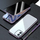 Funda magnética de doble cara para teléfono móvil anti-peep glass para iPhone