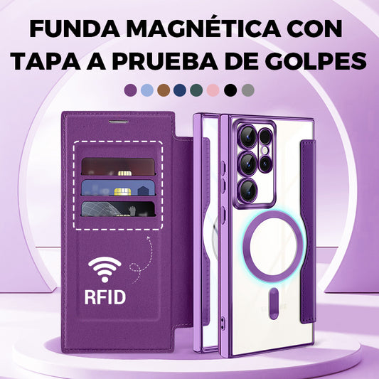 📱2025 Nueva funda de cuero texturizada con tapa para Samsung S22/23/24 Series