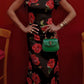 🎉Hot Sale 49% OFF🥳Cheongsam Style Rose Floral Print Tiered Flare Sleeve Stretch Maxi Dress
