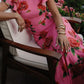 🎉Hot Sale 49% OFF🥳Cheongsam Style Rose Floral Print Tiered Flare Sleeve Stretch Maxi Dress