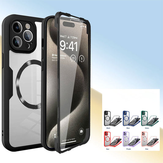 Funda protectora magnética de teléfono de cobertura total para iPhone serie 13-16