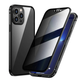 Funda magnética de doble cara para teléfono móvil anti-peep glass para iPhone