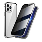 Funda magnética de doble cara para teléfono móvil anti-peep glass para iPhone