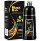 💖Suave y no irritante💥Champú 3 en 1 para teñir el pelo negro